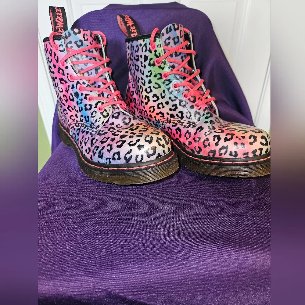 Dr. Martens Colorful Animal Print Boots - Picture 2 of 7